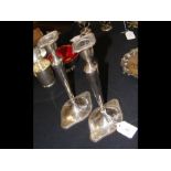 A pair of 23cm high silver candlesticks with Londo