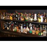 A collection of miniature spirits, etc. - bottom t