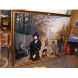 After G.CLAUSEN - oil painting of street scene - 1