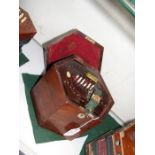 An old Rock Chidley of London concertina in carryi