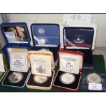 A selection of collectable silver coinage - crowns