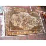 A silk signed Hereke rug with knot density of 12 x