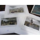 A collection of 20 mounted and unmounted aquatint