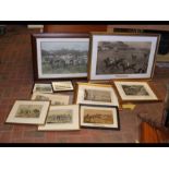 A selection of pictures relating to horse racing e