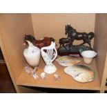 Collectable ceramic ware including Belleek harp, F