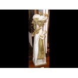 An Impressive Royal Dux figural vase - 68cms high