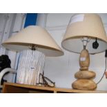 Two 'beachcomber' lamps