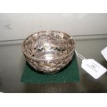 A pierced Chinese silver bowl