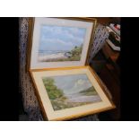 J.R TOWNSEND - two paintings of Isle of Wight scen