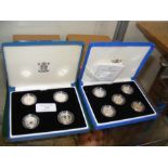 A United Silver silver proof set and one other