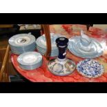 Assorted Minton's 'Turquoise Cameo' dinner ware, a