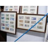 A selection of old World bank notes, framed and gl