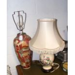 Two table lamps with oriental styling