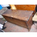 A period oak coffer - 114cms long