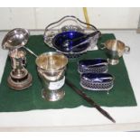 Silver salts, toddy ladle etc.