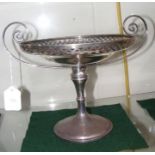 A two handled silver tazza with Sheffield hallmark