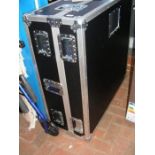 A large flight case with padded interior - 95cm x 97cm