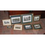 A selection of antique Isle of Wight engravings in