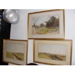 Three original watercolours by Jex Blake relating