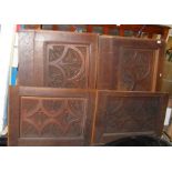 Six antique Scottish panels with thistle carvings