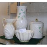 Four pieces of Belleek