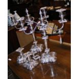 A pair of 40cm high decorative silver plated antiq