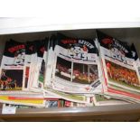 A selection of Manchester United football programm