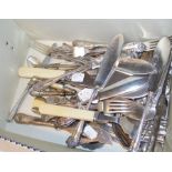 A selection of silver plated cutlery