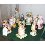 Eight Royal Albert Beatrix Potter figures