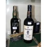 Two bottles of port: a Warre's 1969 late bottled vintage (1973), and Guimaraens 1965 vintage