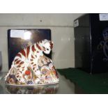 Royal Crown Derby Bengal Tiger cub paperweight wit