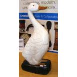 A carved wooden goose - height 80cm