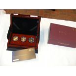 The Sovereign 2015 three coin set - with Certifica