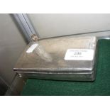 A Continental white metal tobacco box - 13cms