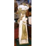 A large Royal Dux figural vase - 68cms high