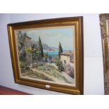 L. POTRONAT - an oil on canvas of the Cote d'Azur