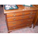 A Georgian mahogany Batchelors chest with brushing