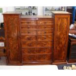 William IV flame mahogany sentry box wardrobe -