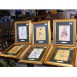 A set of six Limited Edition fashion prints