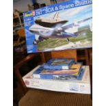 A Revell Boeing 747 Space Shuttle model, boxed tog