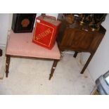 An antique mahogany commode together with a Victor