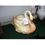 An unusual Royal Worcester swan vase No. 532, 21cm