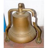 A brass ship's bell