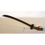 A Middle Eastern style curved sword - 90cms long