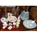 A collection of Minton Turquoise Cameo dinner ware