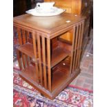 An Edwardian revolving bookcase