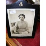An original monochrome photograph of The Queen Mot