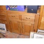 A pine utility cupboard - width 92cms