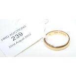 A 22ct gold wedding band