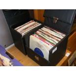 Two cases of 45 rpm vinyl records